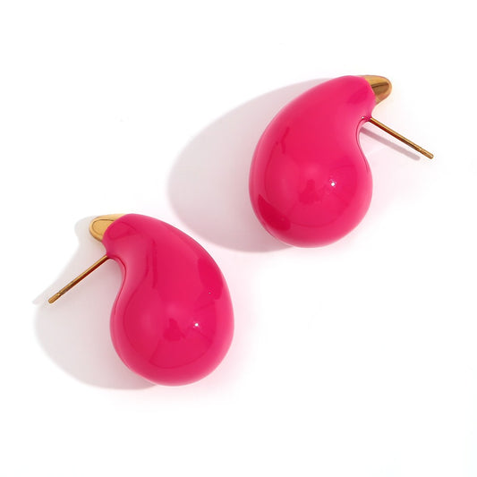 PENDIENTES LÁGRIMA FUCSIA